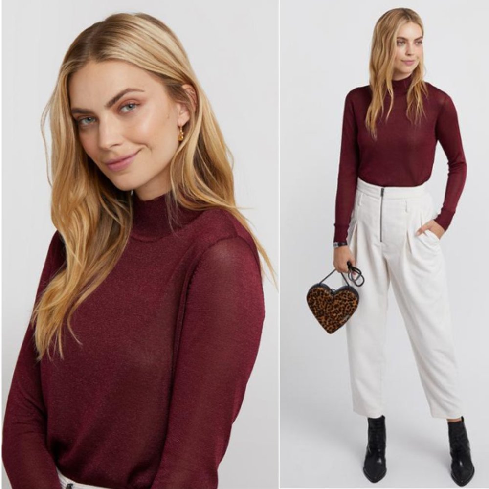 Rebecca Minkoff Adele Mock Neck Sweater